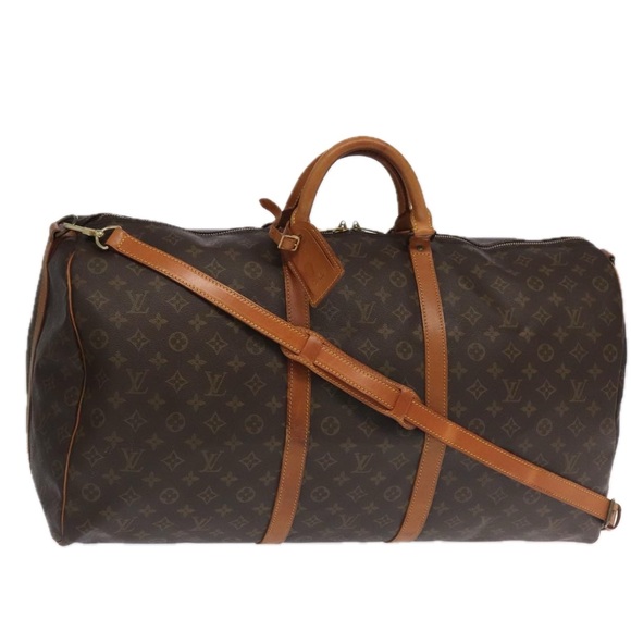 LOUIS VUITTON Monogram Keepall Bandouliere 60 Boston Bag M41412 LV Auth 102497 - Picture 1 of 16
